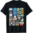 thumbnail image 1 of 80s 90s Video Game Retro Vintage Classic Arcade T-Shirt men and women can wear, black, white, gifts, 1 of 4