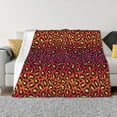80s 90s retro pink red leopard Throw Blanket for Couch, Soft Comfy Warm