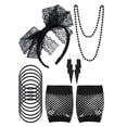 thumbnail image 1 of 80s Accessories Women Lace Headband Earrings Fishnet Gloves Necklace Bracelet, 1 of 5