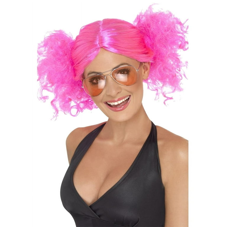 80s Bunches Wig Adult Pink