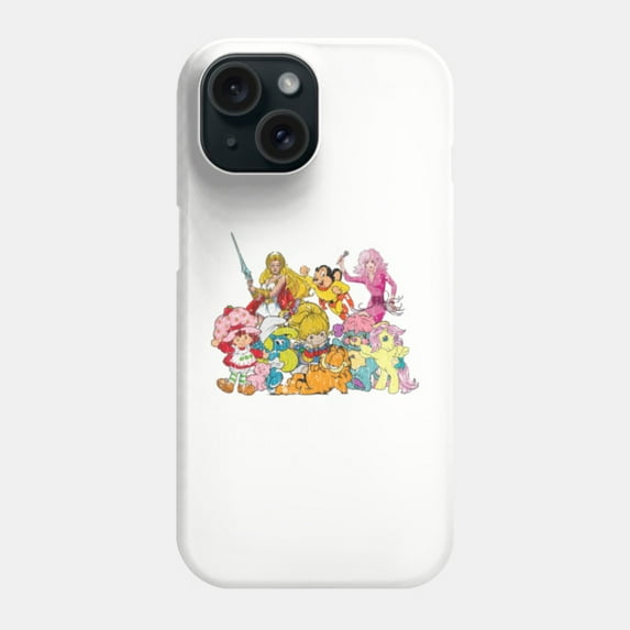 80s Cartoons Vintage Retro Artwork Protective Cover for iPhone 11–17 Pro Max