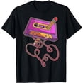 thumbnail image 1 of 80s Cassette Tape Pencil 1980s Retro Vintage Throwback Music Short Sleeve T-Shirt, 1 of 5