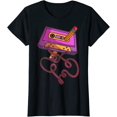 thumbnail image 1 of 80s Cassette Tape Pencil 1980s Retro Vintage Throwback Music Short Sleeve T-Shirt, 1 of 3