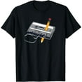 thumbnail image 1 of 80s Cassette Tape Pencil 1980s Retro Vintage Throwback Music T-Shirt, 1 of 3