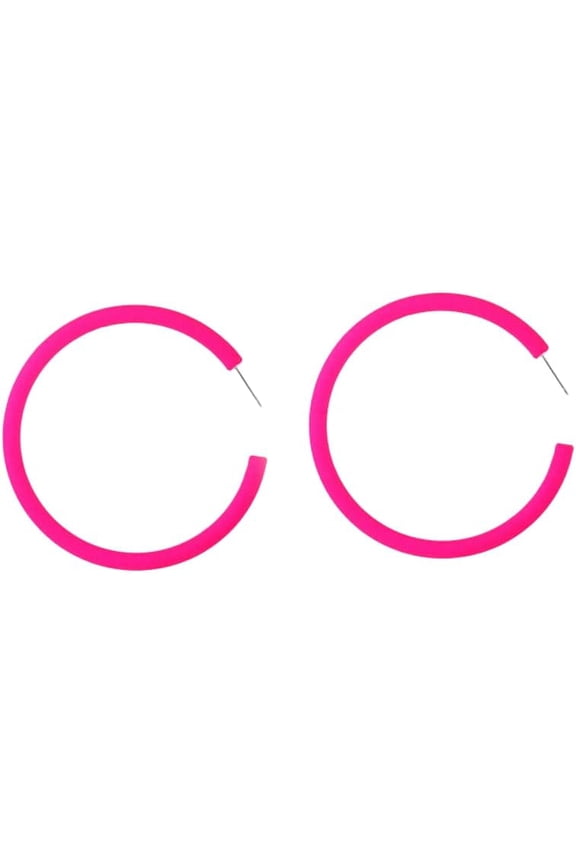 80s Classic Big Heart Star Hoop Earrings Retro Neon Geometric Earrings Party Accessories for Women