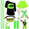thumbnail image 1 of 80s Costume Accessories for Women, T-Shirt Tutu Fanny Pack Headband Earring Necklace Fishnet Gloves Legwarmers Party Accessories For Women, 1 of 9