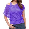 thumbnail image 1 of 80s Costumes Women Casual Costumes Fishnet Neon T-Shirt 2PCS, 1 of 6