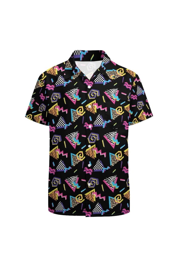 Mens 80s Golf Shirt Dry Fit Performance Short Sleeve Print Shirts Funny 90s Golf Shirts for Men Holiday Funny Nightclub Tee Shirt