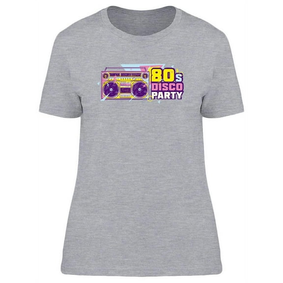 80s Disco Party T-Shirt Women -Image by Shutterstock, Female Large