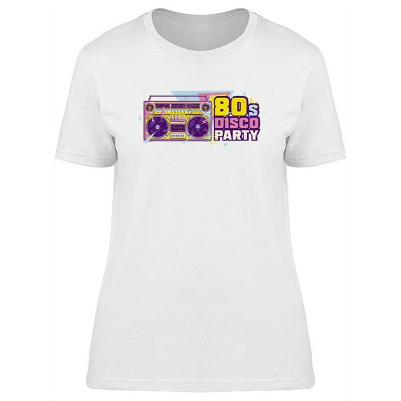 80s Disco Party T-Shirt Women -Image by Shutterstock, Female Large