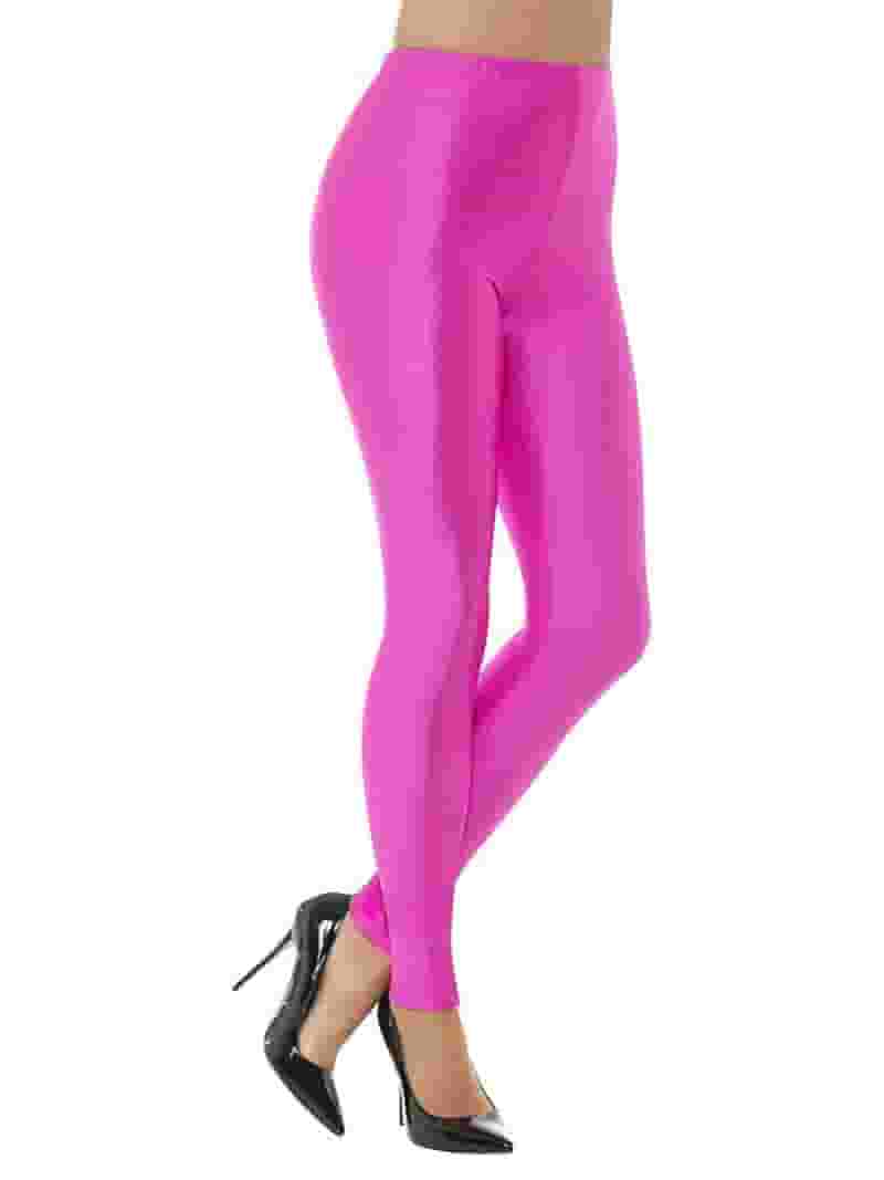 80s Disco Spandex Leggings Adult Neon Pink 80s Disco Spandex Leggings Adult Neon Pink