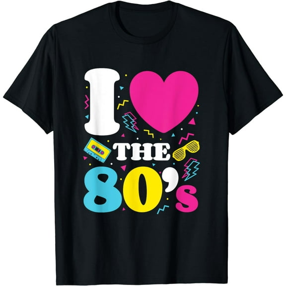 80s Eighties 1980s Nostalgia I Heart the 80's Pop Art T-Shirt