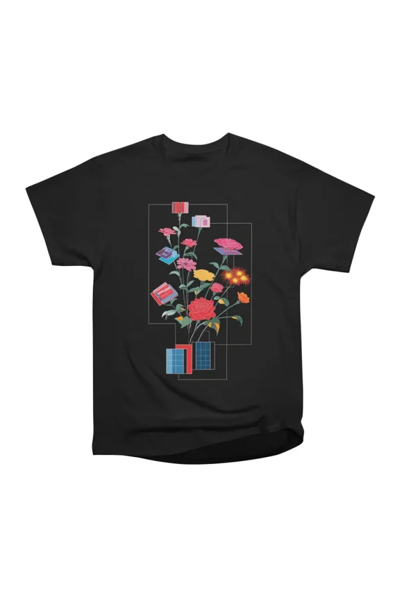 80s Floral Aesthetic T-Shirt Tee Gift For Him Merch For Her Apparel For Friend