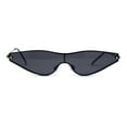 thumbnail image 1 of 80s Funky Triangle Narrow Shield Retro Sunglasses Gunmetal Black, 1 of 4