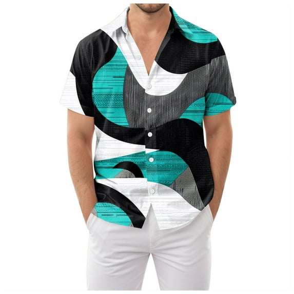 80s Funny Nightclub Tee Shirt Retro 80s 90s Mens Shirts Hawaiian Shirt Casual Button Down Short Sleeve Beach Shirt Medium with Pocket