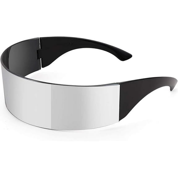 80s Futuristic Cyclops Cyber Visor Sunglasses Men Women Punk Style Cosplay B2740
