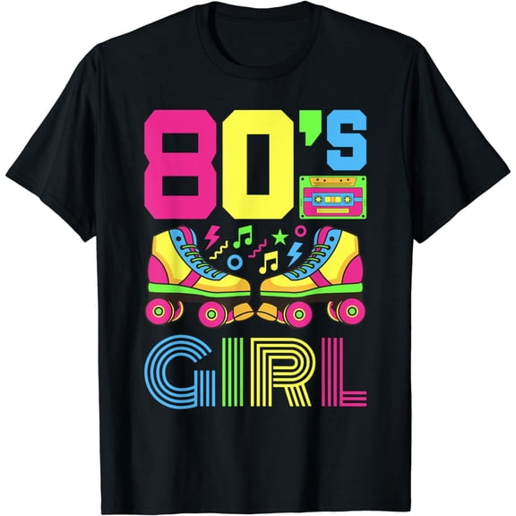 80s Girl 1980s Fashion Theme Party Outfit Eighties Costume T-Shirt