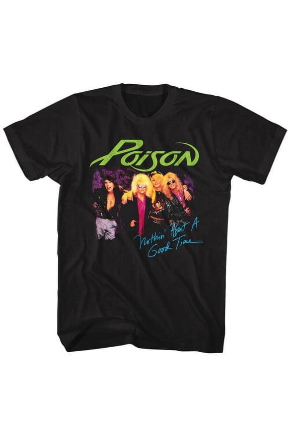80s Glam Rock-Inspired Shirt with Party Lyric Graphic Design, S-3XL
