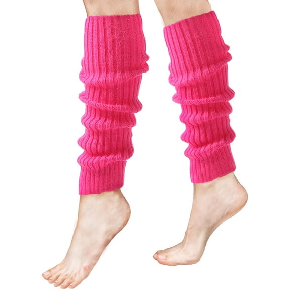 80s Knitted Leg Warmers for Women, Fall Winter Women Girls Ribbed Outdoor Leg Cover Leg Warmers Knitted Leg Socks for Party