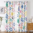 thumbnail image 1 of 80s Memphis Blackout Curtains, Retro Colorful Geometric Window Curtains, Vintage Home Decor 42"W x 96"L (Pack of 2), 1 of 7