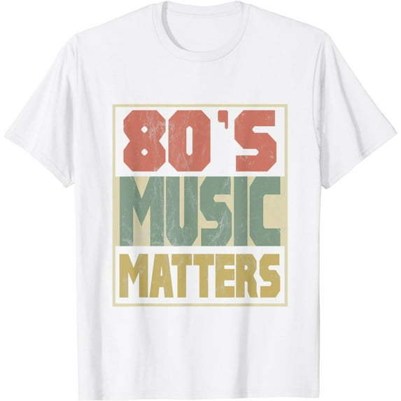 80s Music Matters Design Vintage 80s Style Retro Colors T-Shirt