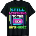 thumbnail image 1 of 80s Music Tshirt for a 80s Music Lover Black Medium, 1 of 4