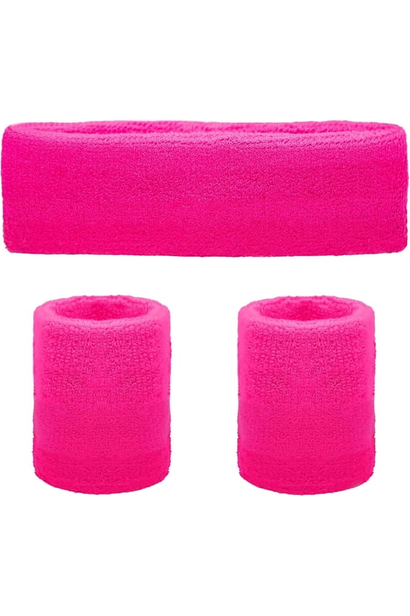 80s Neon Sweatbands Set 80s 90s Outfits for Women Wristband and Headband Neon Band 80 s Accessories for Women Sweatband for Glow Party Supplies Halloween Costume