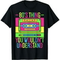 thumbnail image 1 of 80s Outfit 1980s Fashion 80 Theme Party 80s Costume Eighties T-Shirt Black Large, 1 of 4