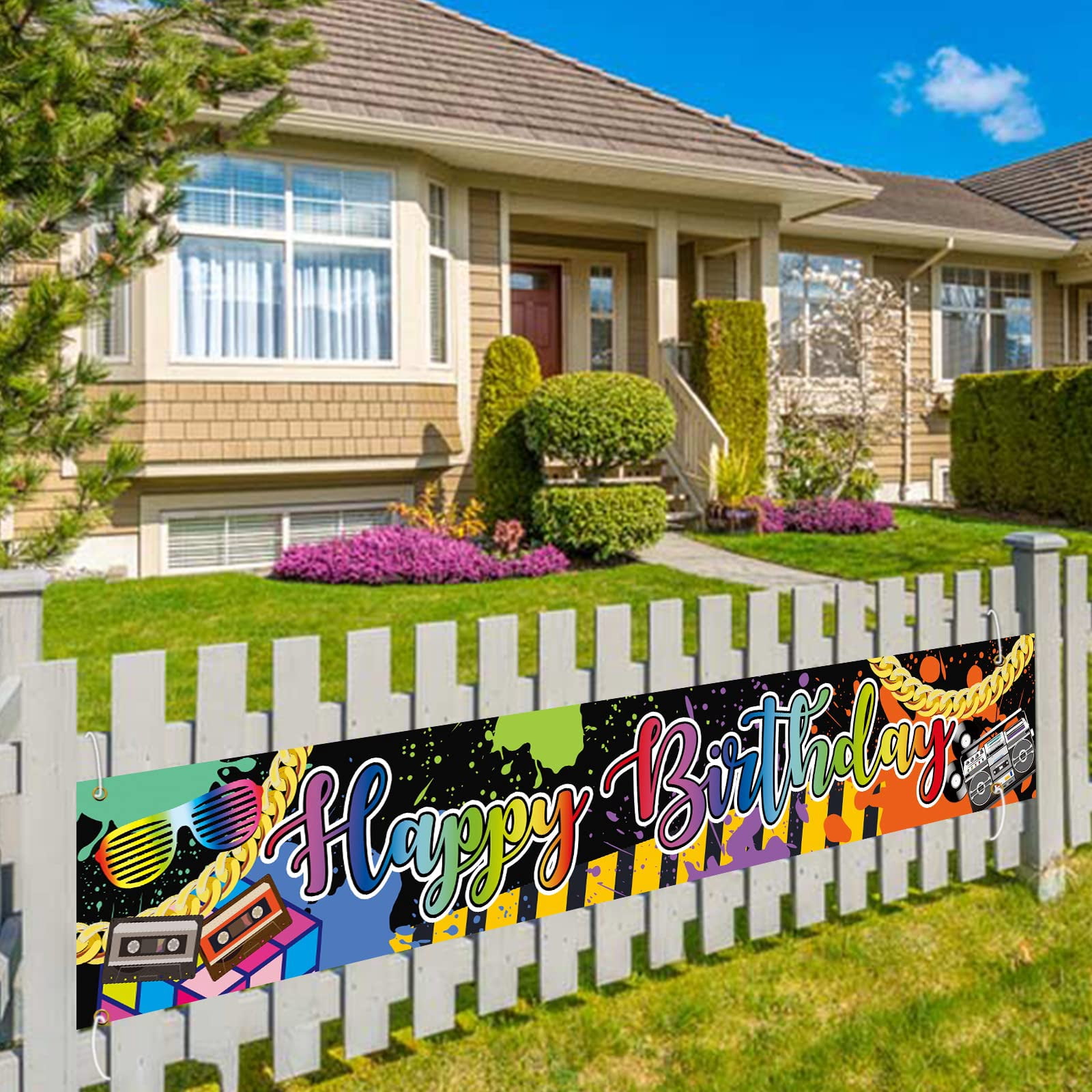 80s Party Decorations Banner I Love 80s Banners 1980s Hip Hop Yard Sign Photo Backdrop Birthday ...