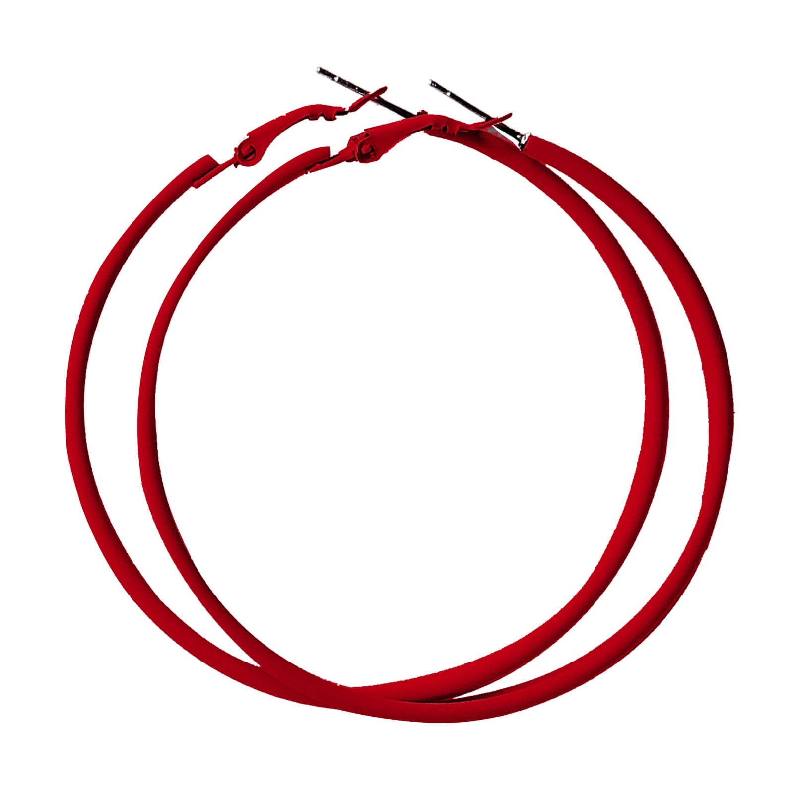 80s Retro Big Hoop Earrings - 60MM Stainless Steel Neon Hoops, 90s ...