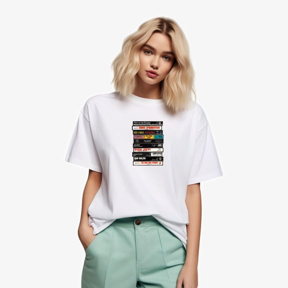 80s Rock Cassette Vintage Concert Outfit Retro T-Shirt, for men & women, up to size 5XL