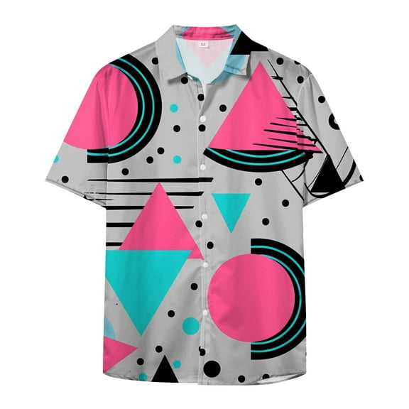 80s Shirts for Men Funny Vintage 90s Outfit for Men Hawaiian Shirts Button-Up 90s Party Beach Shirt Mens 80s Clothing Bowling Shirt Graphic