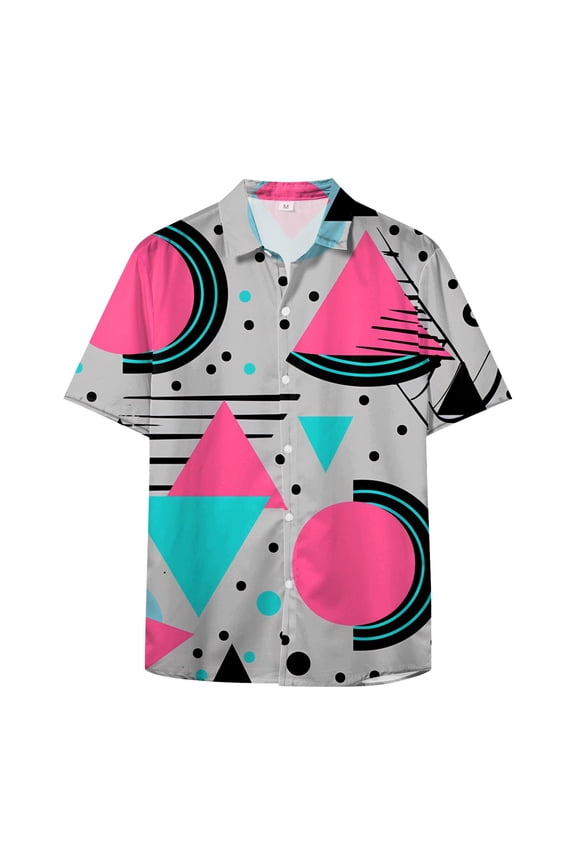80s Shirts for Men Funny Vintage 90s Outfit for Men Hawaiian Shirts Button-Up 90s Party Beach Shirt Mens 80s Clothing Bowling Shirt Graphic