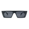 thumbnail image 1 of 80s Simple Square Angular Flat Top Rectangle Pow Sunglasses Carbon Fiber Pattern, 1 of 4