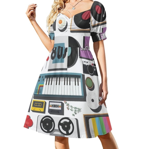 80s Sleeveless Dress Clothing female ladies dresses for women 2024