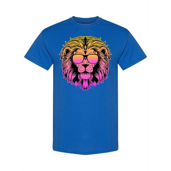 80s Style Lion T-Shirt Men -Image by Shutterstock, Male Medium
