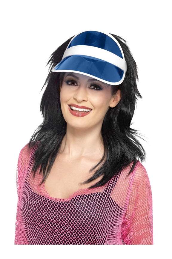 80s Sun Visor Adult Blue 1980s One Size Unisex Fancy Dress Party Book Week Halloween