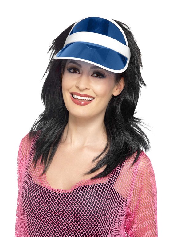 80s Sun Visor Adult Blue 1980s One Size Unisex Fancy Dress Party Book Week Halloween