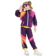 thumbnail image 1 of 80s Tracksuit Hip Hop Costume for Kids Halloween Retro Sportswear Cosplay Outfits, 1 of 5