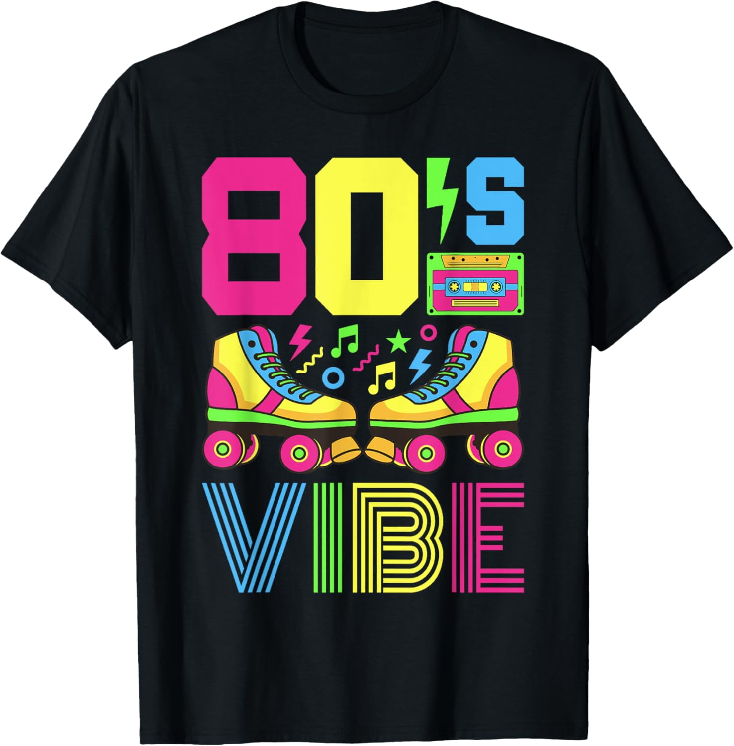 80s Vibe 1980s Fashion Theme Party Outfit Eighties Costume T-Shirt ...