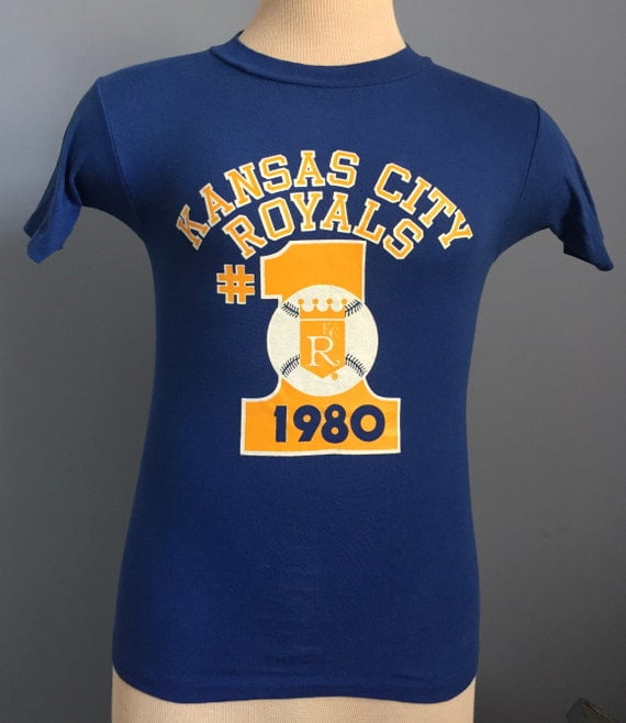 80s Vintage Kansas City Royals 1 1980 Baseball Mlb Tshirt