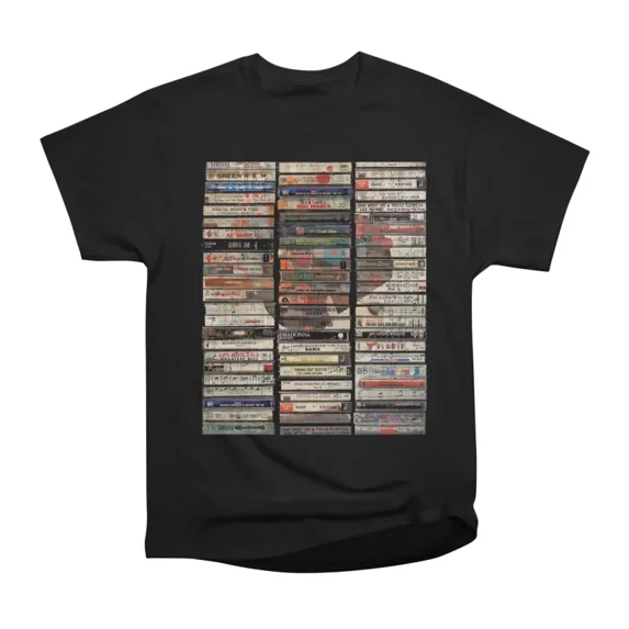 80s mix tapes retro music mixed media T-Shirt Tee Gift For Him Merch ...