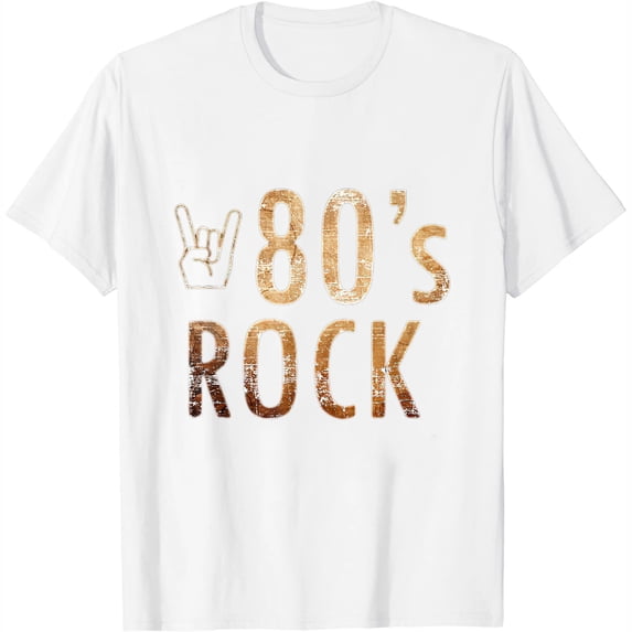 80s rock design retro vintage look Womens T-Shirt White X-Large