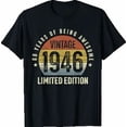 thumbnail image 1 of 80th Birthday 1946 80 Years Old Vintage T-Shirt, 1 of 2