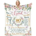 thumbnail image 1 of 80th Birthday Decorations for Women,80th Birthday Gifts for Women,Best 80th Birthday Gifts,Happy 80th Birthday Decorations for Her,Wife,Sister,Friend,Soft Throw Blanket 50" X 60", 1 of 5