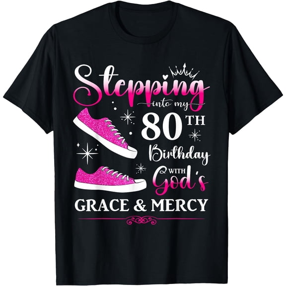 80th Birthday Eighty 80 Years Old Bday Party Funny Womens T-Shirt