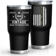 thumbnail image 1 of 80th Birthday Gifts for Men Vintage 1943 Tumbler Coffee Mug 30 Oz Stainless Steel Insulated Cup with Lid and Straw Mens 80 Year Old Birthday Gifts Idea for Dad Grandpa, 1 of 6