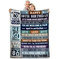 thumbnail image 1 of 80th Birthday Gifts for Men Women, 80th Birthday Gift Ideas, Milestone 80th Birthday Decorations, Funny 80 Years Old Gift for Husband Wife Him Her Dad Mom, 80th Birthday Gifts Throw Blanket 50" x 60", 1 of 6