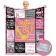thumbnail image 1 of 80th Birthday Gifts for Women, 80th Birthday Blanket with Gift Box, 80 Year Old Birthday Gifts for Women, 80 Birthday Gifts for Women, Birthday Gifts for 80 Year Old Woman, 1 of 5