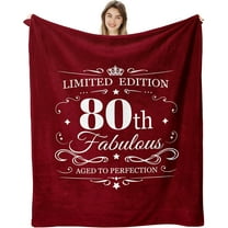 80th Birthday Gifts for Women, Birthday Gifts for 80 Year Old Woman, Fabulous 80th Birthday Decorations for Women, Gifts for 80 Year Old Woman Throw Blanket 60"X50"